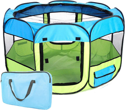 Pet Life All-Terrain Lightweight Wired Folding Collapsible Pet Playpen, Travel Cat and