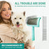 Large Firm Slicker Brush & Pet Comb Value Kit, Extra Long Pin Brush for Goldendoodles, Large Dog Grooming Wire Brush,