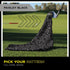STICKIT Magnetic Golf Towel, Black Paisley Microfiber with Deep Waffle Pockets, Strong Magnet