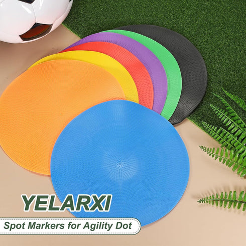 9 18 Spot Markers for Agility Dot, Non-Slip Poly Spots Floor Dots Flat Field Soccer Training Equipment in & Pcs & Red