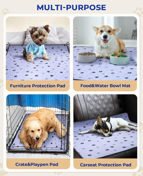 Fostanfly Washable Dog Pee Pads, 2 Pack 36*72" Non Slip Mats with Great Urine Absorption for Whelping & Potty Training