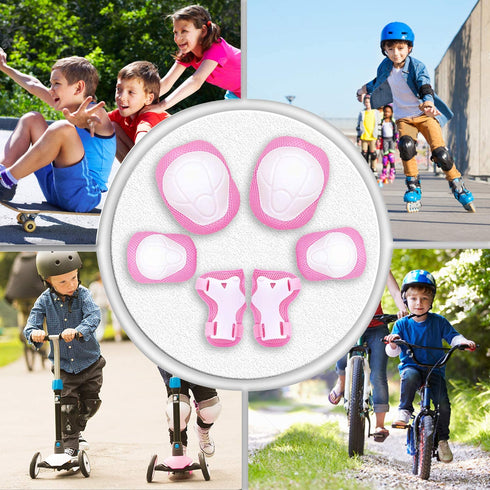 Knee Pads for Kids, Toddler Protective Gear Set with Elbow Pads and Wrist Guards, 3 in 1