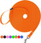 Hi Kiss Dog/Puppy Obedience Recall Training Agility Lead - 15ft, 20ft, 30ft, 50ft, 100ft Leash - Orange 30ft