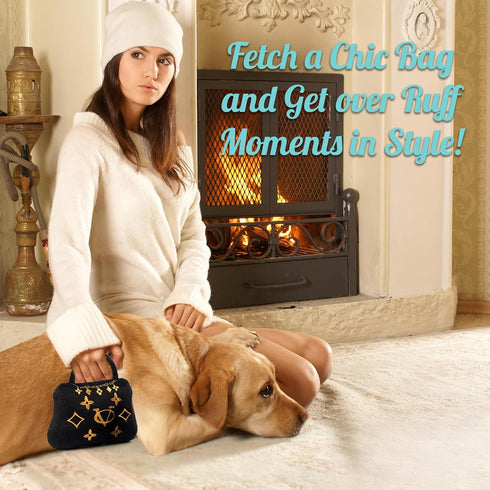 Dog Diggin Designs Runway Pup Collection | Unique Plush Squeaky Parody Dog Toys – Haute Couture Purses & Handbags