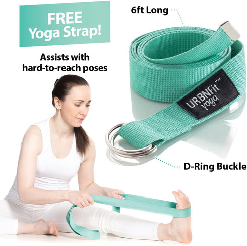 URBNFit Yoga Wheel, 12-Inch Roller for Stretching & Flexibility, Durable Materials & Soft Foam Padding
