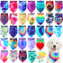 30 Pcs Tie Dye Dog Bandanas Bulk, Colorful Washable Triangle Pet Kerchief for Small Medium Large Dogs