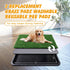 35x23in 2-Pack 2 Dog Grass Pad with Tray, Dogs Potty Tray with Replacement Artificial Grass and Washable Reusable Pee
