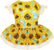 KYEESE Dog Dress for Small Dogs, Sunflower Sundress with Tulle and Ruffle Sleeves Dog Apparel