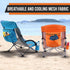 Nice C Beach Chair, Sling Sand River Chairs for Adults, Sillas De Playa, Beach Seat with Cooler High Back, Cup Holder