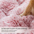 BFPETHOME Dog Beds for Large Dogs, Plush Cozy Crate Bed, Washable Anti-Slip Mats for Large Medium Dogs (42, Pink)