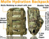 Tactical MOLLE Hydration Pack, 2L Water Bladder, Lightweight Nylon for Hiking, Running, Biking, Climbing