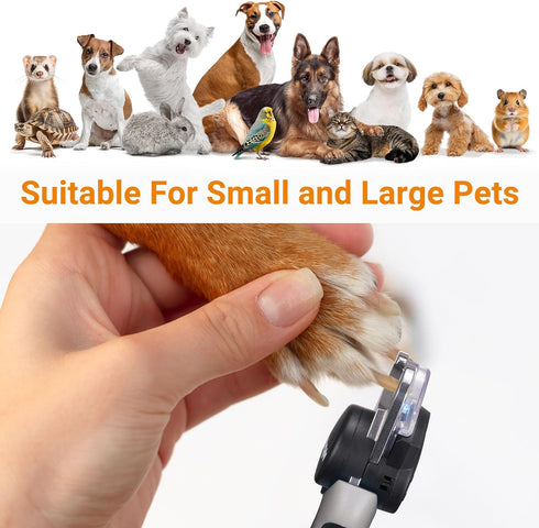 Trimmers, Dog Nail Clipper with Light, Illuminates Nail Clipper Kit or Bloodline for Safe, Easy Extra Sharp for Thick