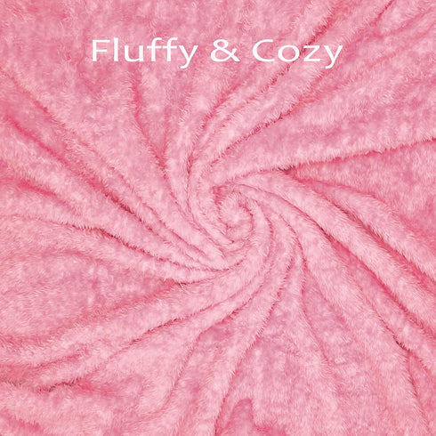 MACEVIA Fluffy Fleece Dog Blankets, Warm Soft Plush Throws for Small, Medium, Large Dogs and Cats, 29x40 Inch, Pink