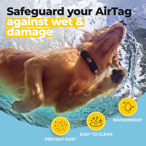 3-Pack AirTag Dog Collar Holder - Soft Silicone, Durable and Waterproof Tracking Accessories