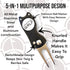 Premium 5-in-1 Golf Divot Repair Tool and Ball Marker, Club Tee, Putting Alignment, Switchblade Design Gift