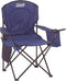 Portable Camping Chair by Coleman - 4-Can Cooler, Cushioned Seat, Side Pocket, Carry Bag