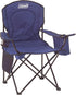 Portable Camping Chair by Coleman - 4-Can Cooler, Cushioned Seat, Side Pocket, Carry Bag