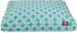 Teal Links Medium Rectangle Indoor Outdoor Pet Dog Bed with Removable Washable Cover by Majestic Pet Products