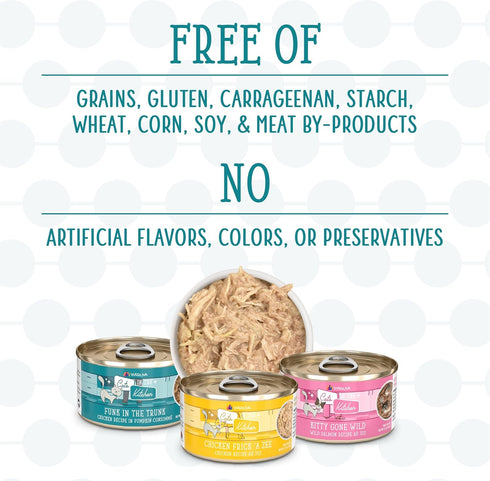 Cats in The Kitchen, Kitchen Cuties Variety Pack, Wet Cat Food, 3.2oz Can, Pack of 12, Weruva