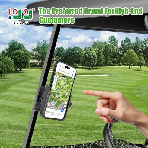 10L0L N52 360 Magnetic Golf Cart Phone Holder - Upgraded Aluminum Alloy Mount with Neodymium Magnets - Universal Cell