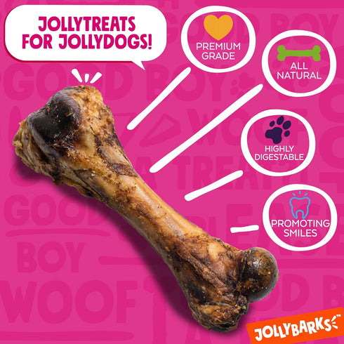 8" (3 Pack), Pork Femur Bones for Dogs Big Bones for Large Dogs, Gourmet Ham Beef Bone for Agressive Chewers