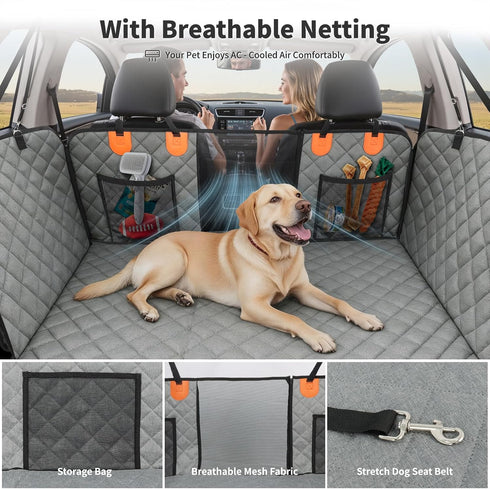 3 400lbs, HOTEAGLE Dog Car Seat Cover with Separate Hard Bottom Plates, Ideal for Car/SUV/Small Trucks, Car Seat Covers
