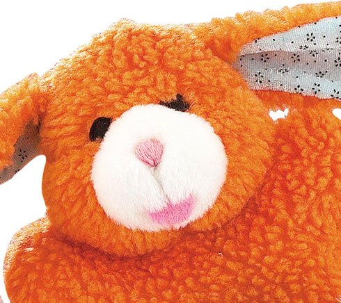 Zanies Cuddly Berber Baby Bunny Dog Toy, Orange, 8-Inch