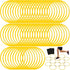 Shappy 50 Pcs Agility Rings with Storage Bags, 15 Inch Plastic Speed Rings for Sports Training