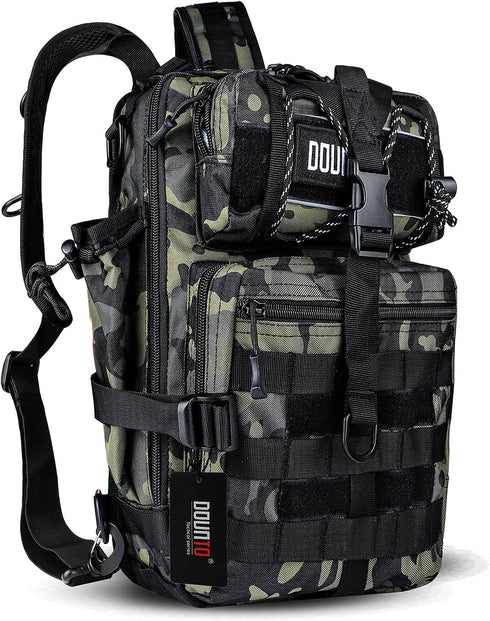Tactical Backpack Medium EDC DayPack, Military Molle Outdoor Rucksack for Fishing Hunting Camping