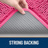 OLANLY Dog Door Mat for Muddy Paws, 30x20, Absorbent Non-Slip Washable Mat, Quick Dry Chenille, Hot Pink