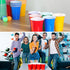 Qinyoung 228 Set Pcs Cups and Balls Game for Party, Plastic Flip Cup Stacking Game Colorful Reusable Table Tennis Ball