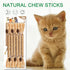 Cat Toy (6 PCS) Silver Rattan Stick, Catnip Stick for Training, Chew Stick, Indoor Interactive Toy