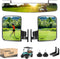 Universal Golf Cart Rear View Mirror Kit, Wide Convex and Folding Side View Mirrors for Club Car, EZGO