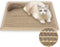 FUKUMARU Cat Scratcher Mat, 23.6 X 15.7 Inch Natural Sisal, Horizontal Cat Floor Scratching Pad (Cream - Thicken)