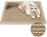 FUKUMARU Cat Scratcher Mat, 23.6 X 15.7 Inch Natural Sisal, Horizontal Cat Floor Scratching Pad (Cream - Thicken)