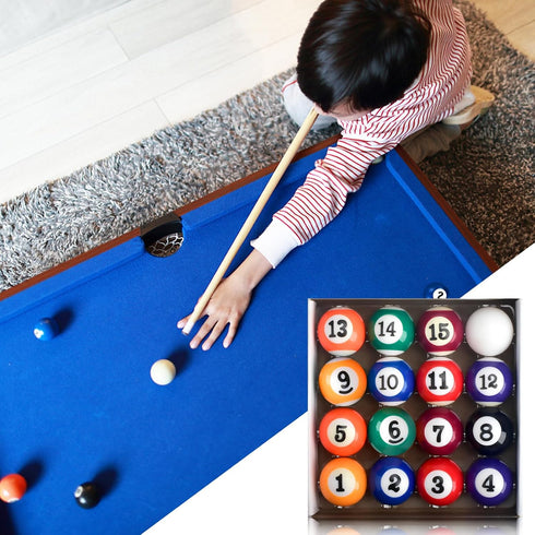 AccEncyc 2.5cm/0.98inch Set 16Pcs Mini Billiard Balls Children's Pool Balls for Kid's Table, Indoor Game Toy for Kids