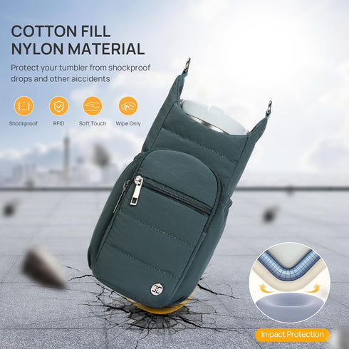 Telena Water Bottle Holder with Strap RFID Crossbody Bags for Women for Walking, Hiking, Cycling