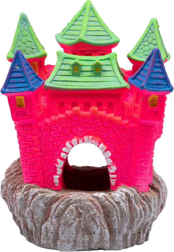 GloFish Extra Large Castle Ornament, 1 Count, Aquarium Decor