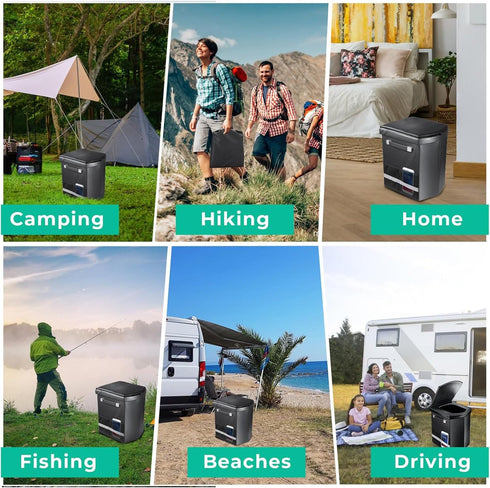 2026 16.5''H) Upgraded XL Portable Toilet for Adults,Tall Camping Toilet with Lid and Convenient Carry Bag, Portable