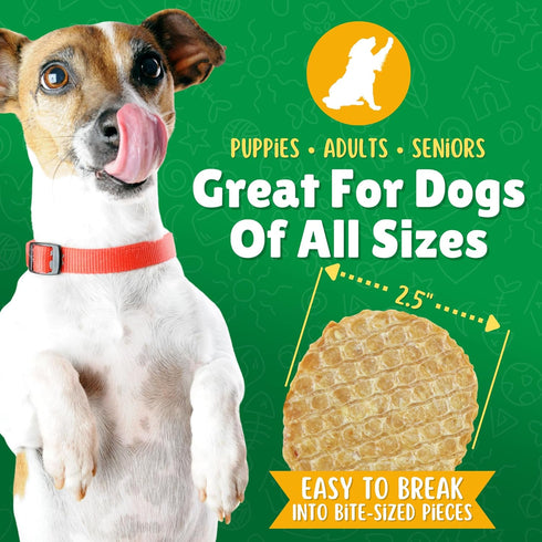 Lucky Premium Treats Chicken Lucky Chips for Dogs – Healthy Single Ingredient Dehydrated Chicken Jerky Treats Made in