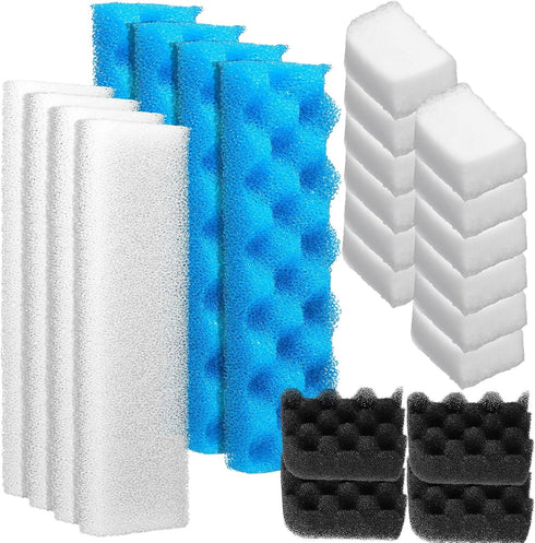 Threlaco 24 Pcs Compatible with Fluval 406/407 Aquarium Filters Sponge Set, Including