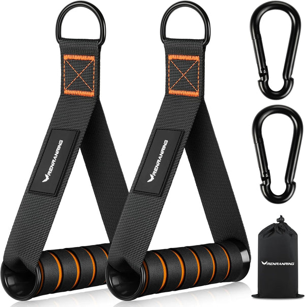 RENRANRING Gym Exercise Handles, Replacement Attachments for Cable Machine Pulleys and Strength Trainers