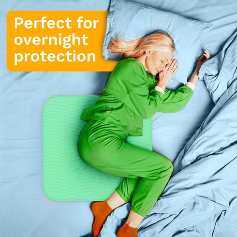 (Pack 2 30x34) GREEN LIFESTYLE Washable Underpads - Heavy Absorbency Reusable Bedwetting Incontinence Pads for Kids