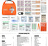 RHINO RESCUE Waterproof First Aid Kit, Lightweight Dry Bag for Emergency Survival Supplies, Orange