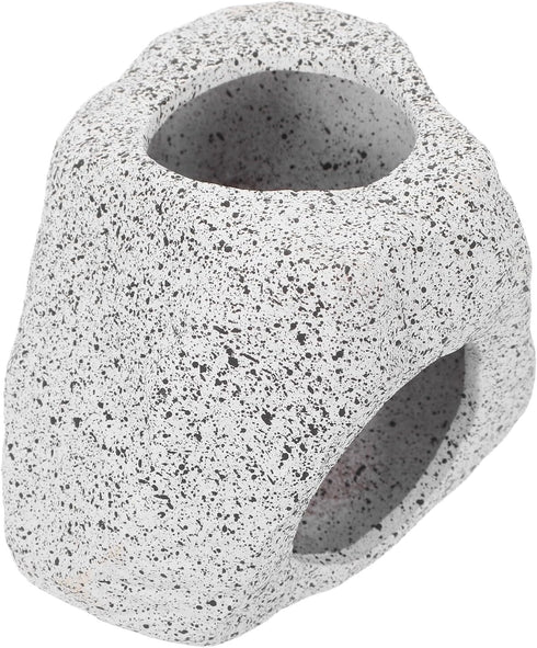 LALAFINA Aquarium Fish Tank Hideout Cave Ceramic Shelter Ornament Grey Shrimp Breeding