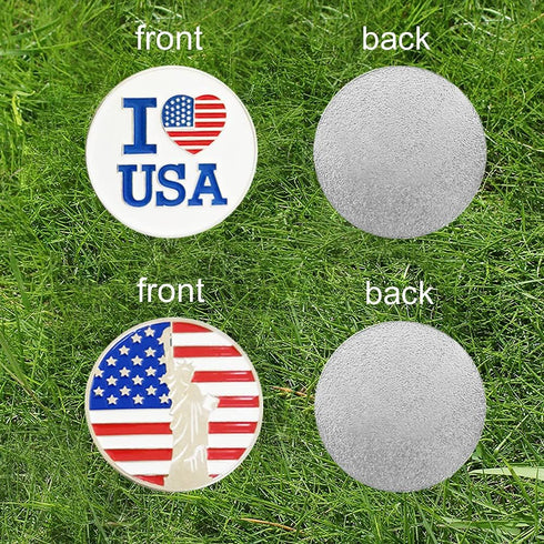 Golf Ball Markers Assorted Patterns Value Pack of 12, Golf Gifts, Cap Clips, Divot Repair Tools for Men Women