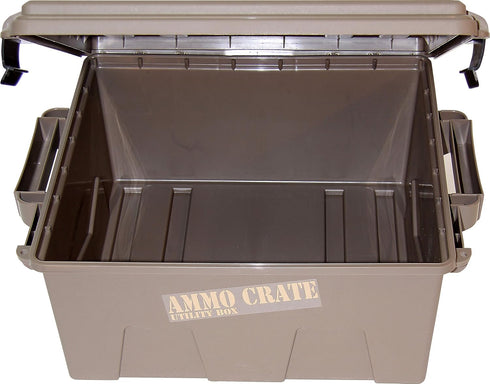 MTM ACR8-72 Ammo Crate Utility Box, Dark Earth for Ammo, Survival or Hunting Gear Storage