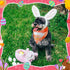 100 Sweetude Pcs Easter Plaid Dog Bandanas Bulk with Sayings Easter PET Scarf Bibs Adjustable Washable Kerchief Holiday