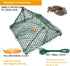 Dddzerong (2 Sets) Foldable Crab Trap & Collapsible Cage Portable, Durable Fishing Gear for Dungeness, Rock, and Blue