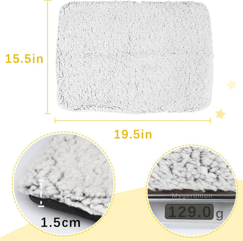 19.515.5 Inch Mygeromon Guinea Pig Cage Liner Washable Rabbit Bedding Mats Small Animal Pad for Winter Keep Warm